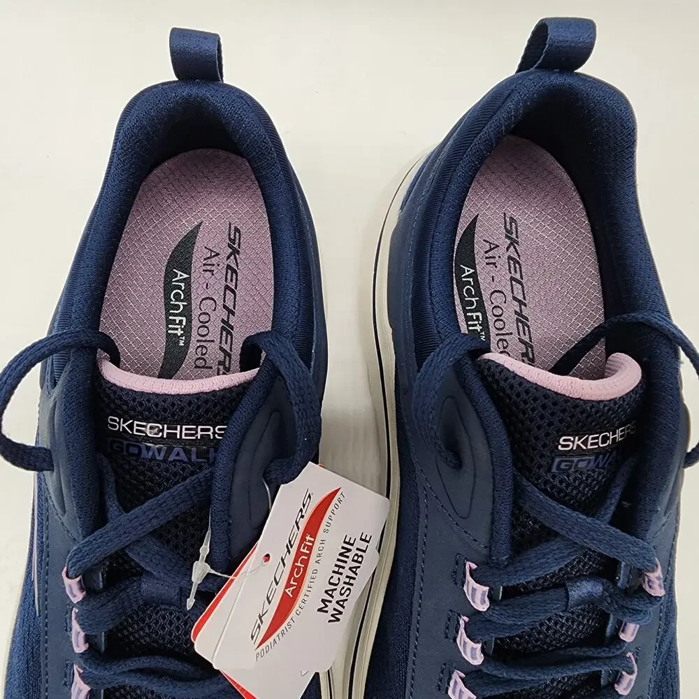 Skechers Go Walk Arch Fit‎ Balin Sneakers Women's 10 Navy Blue Comfort NWOB